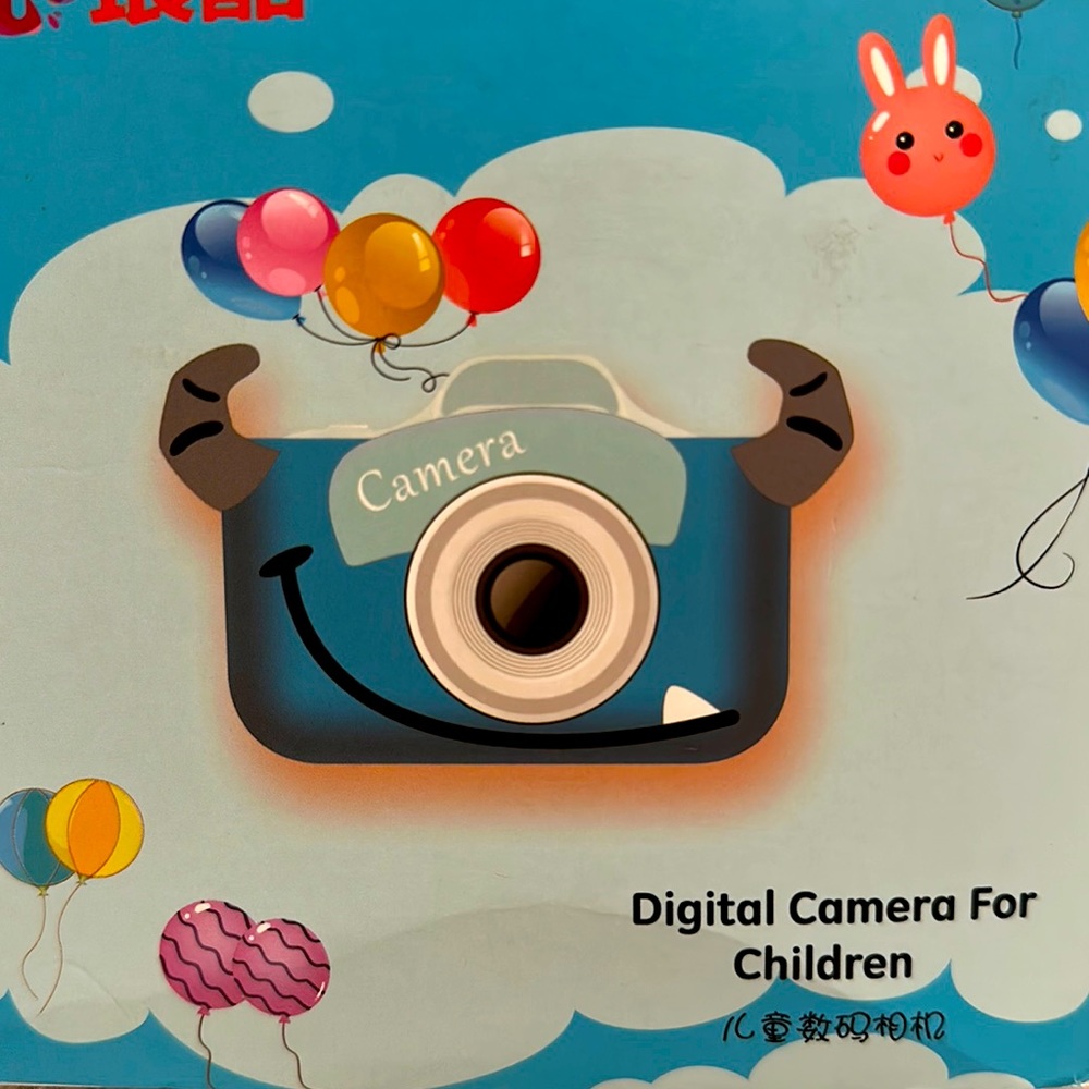 Childrens blue cat camera